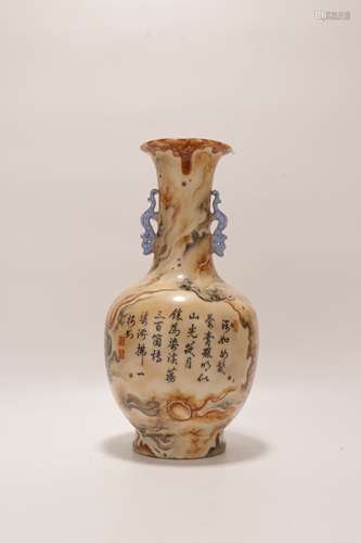 chinese stone-imitation glazed porcelain vase