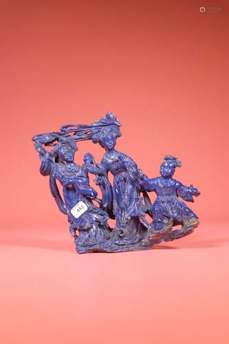 chinese lapis lazuli carving lady