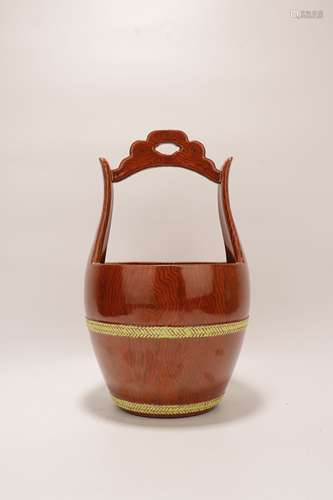 chinese faux wood glazed porceali bucket