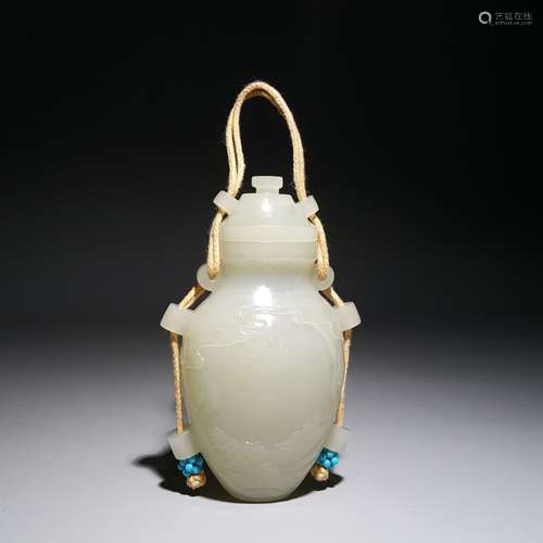 chinese hetian jade hanging vase