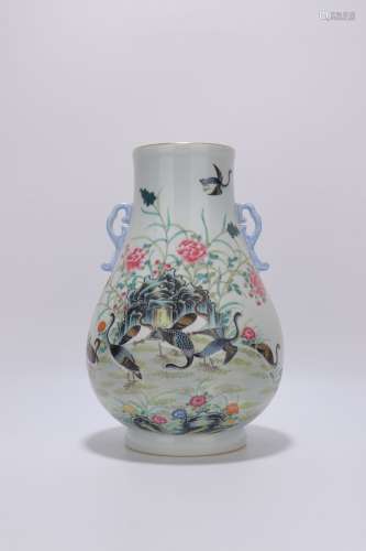 chinese famille rose porcelain pot