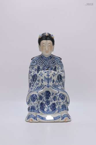 chinese blue and white porcelain figurine