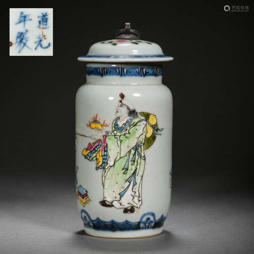CHINESE FIGURE JAR, DAOGUANG PERIOD, QING DYNASTY