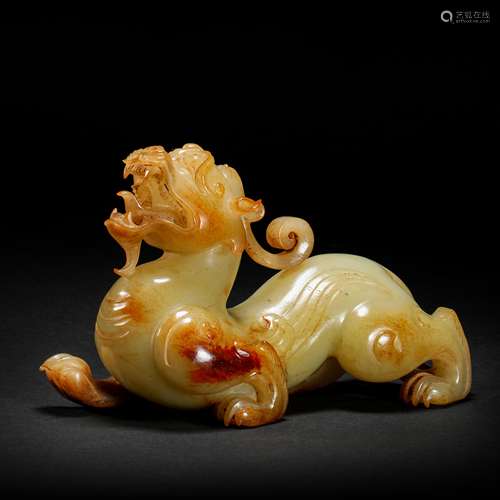 HeTian Jade Ornament in Beast form from Han