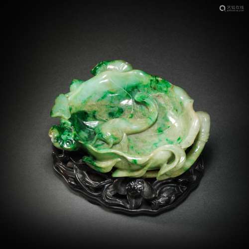 Green Jade Pen Washer from Qing