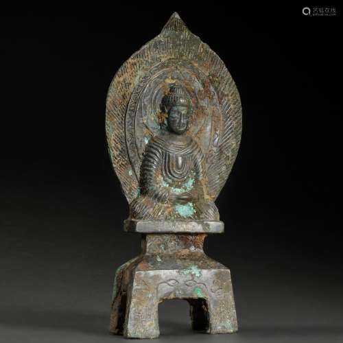 Copper Buddha Statue from Tang