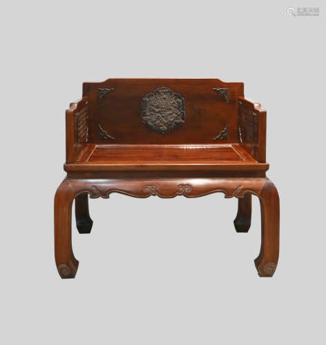 Buddhist Wood Chair from Qing