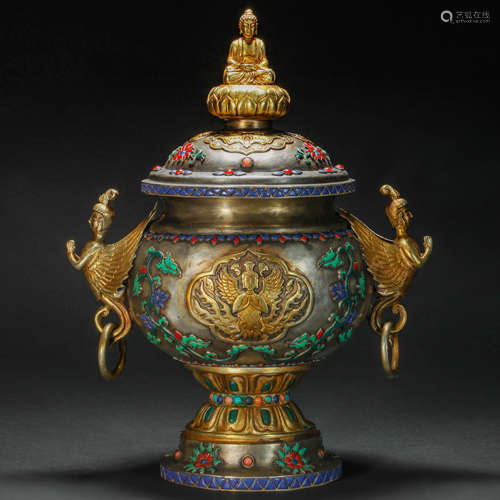 Silvering and Golden Inlaying with Jem Censer from Qing