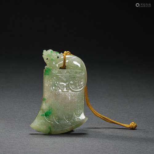 Green jade Hanging Ornament from Qing