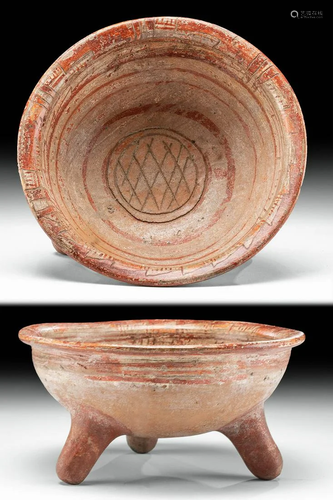 Mixtec Pottery Tripod Bowl, ex-Museum