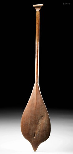 Early 20th C. Shipibo Conibo Wooden Canoe Paddle