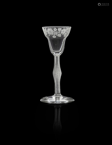 A JACOBITE WINE GLASS LATE 18TH CENTURY