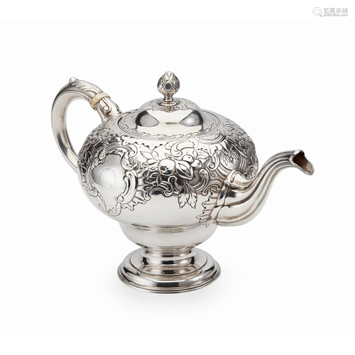 Y A GEORGE III TEAPOT ALEXANDER GARDNER, EDINBURGH …