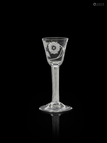 A JACOBITE GLASS MID-18TH CENTURY