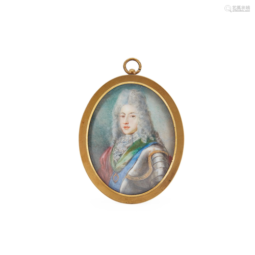 A PORTRAIT MINIATURE OF KING JAMES III UNSIGNED