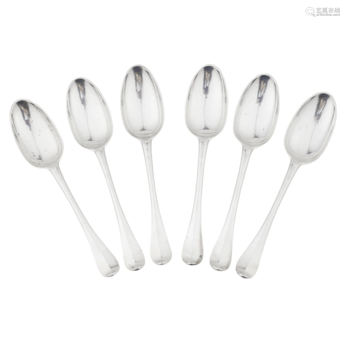 MONTROSE - A SET OF SIX SCOTTISH PROVINCIAL TABLESPOONS