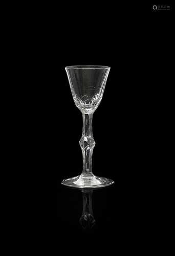 A JACOBITE WINE GLASS 18TH CENTURY