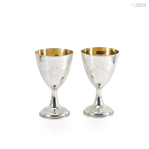 A PAIR OF GEORGE III GOBLETS FRANCIS HOWDEN, EDIN…