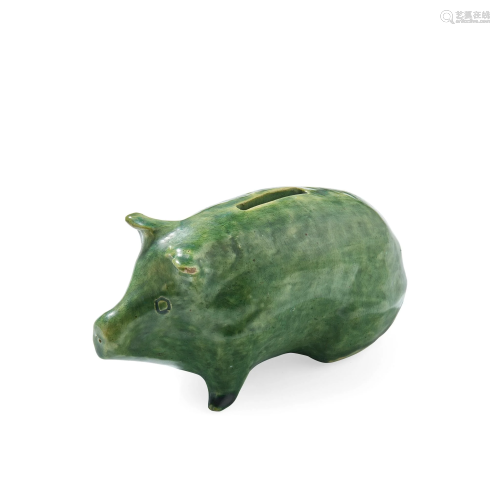 A SMALL SCOTTISH POTTERY MONEY BANK PIG EARLY 20TH