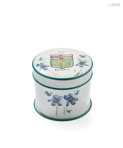 AN UNUSUAL AND RARE WEMYSS WARE POMADE 'VIOLETS'
