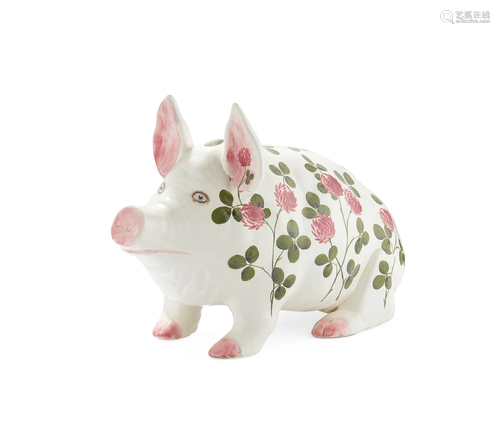 A LARGE WEMYSS WARE 'PLICHTA' MONEYBANK PIG 'CLOVER'