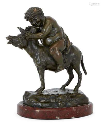 After Provin Serres, French, b.1840, a bronze model of Silen...