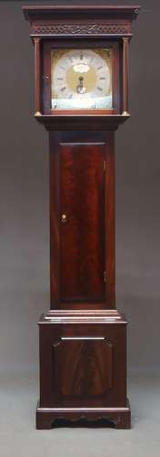 A mahogany long case clock by Smallcombe of Essex, 20th Cent...