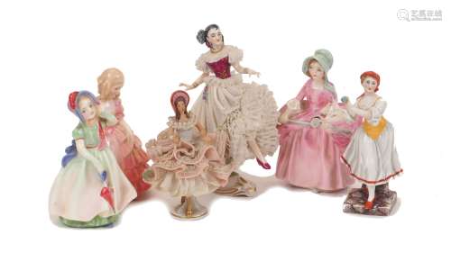 Three Royal Doulton figures, 20th century, porcelain, to inc...