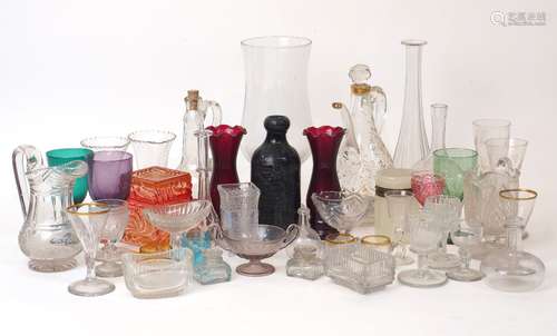 A large assorted group of glassware, 19th/20th century, to i...