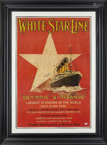 A facsimile copy of a White Star Line poster, ‘“OLYMPIC” & “...