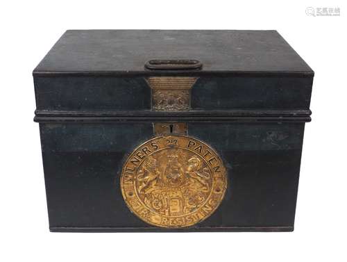 A Victorian metal double fire resisting safe box by Milner &...