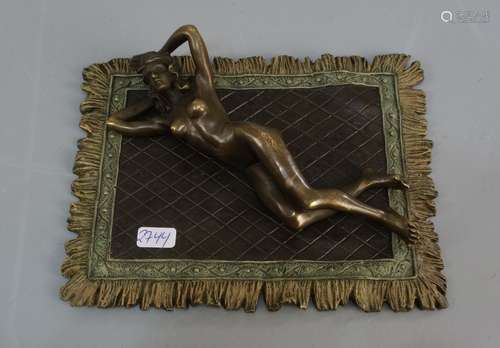 SCULPTURE after FRANZ XAVER BERGMANN: LYING FEMALE NUDE