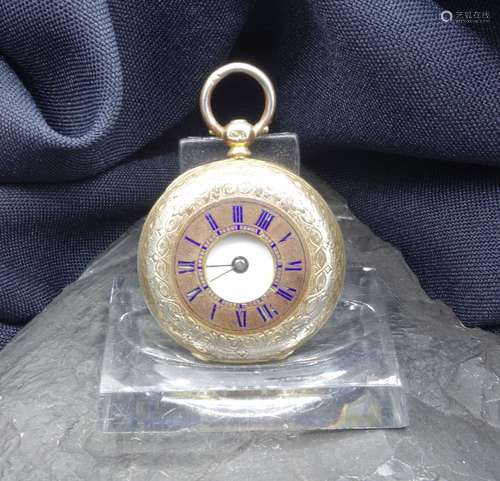 SMALL LADIES POCKET WATCH / DEMI-SAVONETTE / HALF-HUNTER