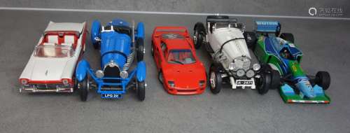 FIVE MODEL CARS