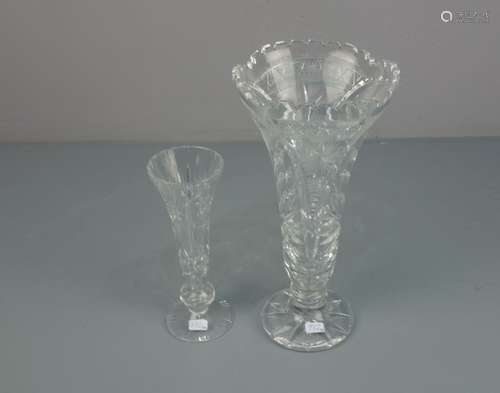 2 CRYSTAL VASES