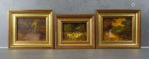 3 MINIATURE PAINTINGS