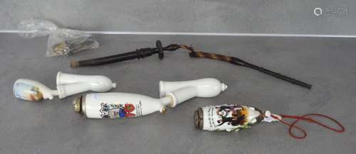 LONG PIPE WITH 3 PORCELAIN HEADS AND ACCESSORIES