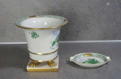 HEREND VASE AND BOWL