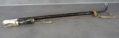 LONG PIPE WITH HUNTING SCENE