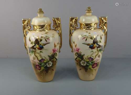 A PAIR OF ART NOUVEAU - VASES