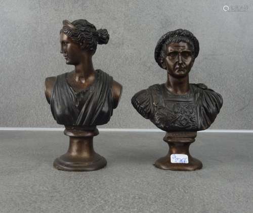 PAIR OF BUSTS: 