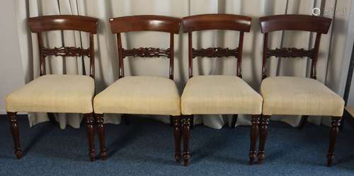 SET OF 4 MAHOGANY CHAIRS