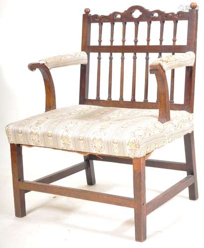 18TH CENTURY GEORGE II WALNUT YORKSHIRE DRUNKARDS CHAIR