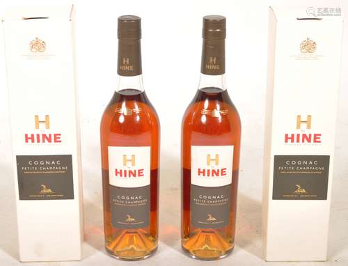 TWO BOTTLES OF H BY HINE VINTAGE COGNACS PETITE CHAMPAGNE