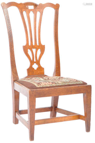 19TH CENTURY OAK LOW GOSSIP CHAIR BY WHEELER OF ARNCOACH