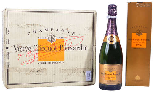 SEVEN BOTTLES OF VEUVE CLICQUOT PONSARDIN 1996 CHAMPAGNE