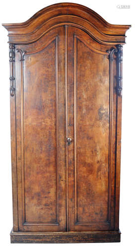 19TH CENTURY BURR WALNUT ARMOIRE WARDROBE