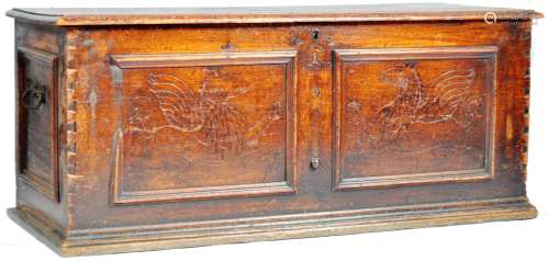 19TH CENTURY ITALIAN FRUITWOOD CASSONE CHEST