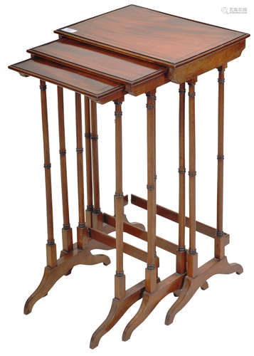 19TH CENTURY MAHOGANY NEST OF TABLES