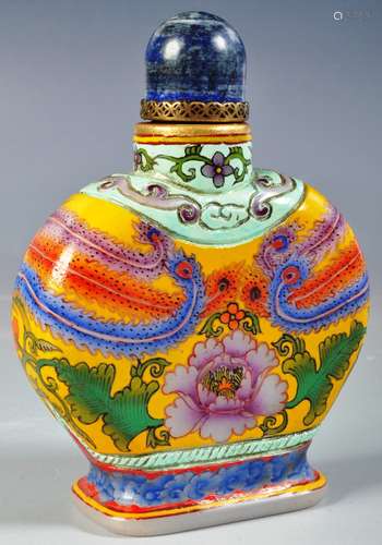 EARLY 20TH CENTURY CHINESE HAND PAINTED SCENT BOTTLE